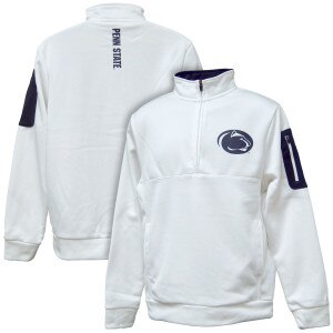 white 1/2 zip performance sweatshirt Penn State